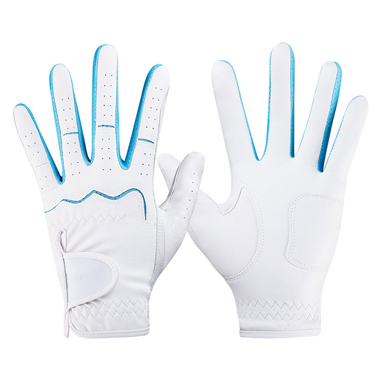 OEM Waterproof Colored Mens Ladies Golf Glove Premium Left Hand Wholesale Cabretta Leather Custom Golf Gloves For Men Women