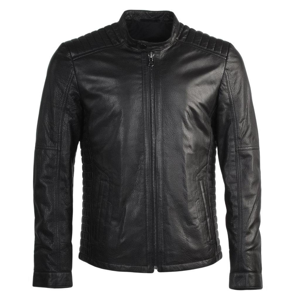 High Quality Custom Design  Zipper Pocket Men's Leather Jackets