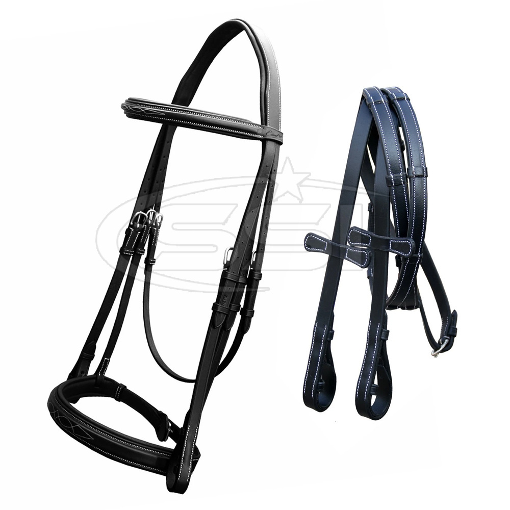 Customize Horse Patent Leather Bridle With Crystals & Soft Padding Manufacturer