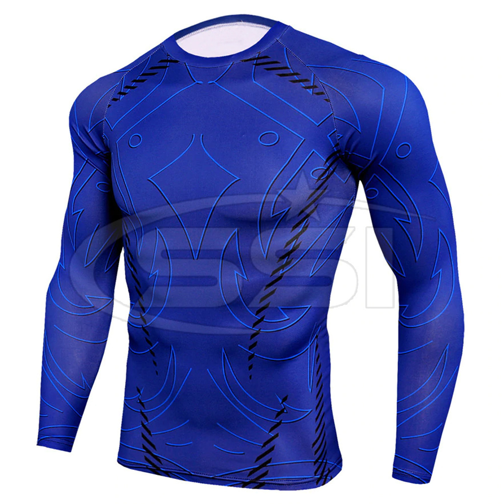 Mock Neck Compression Shirt In Many Colors Long Sleeved Compression Baselayer Top For Men Sublimated Rash Guard Best Quality