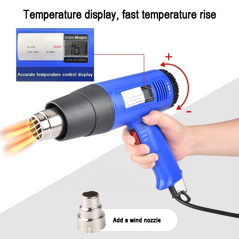 Electric blower soldering shrink wrap heat gun plastic welding mobile rechargeable portable heat gun