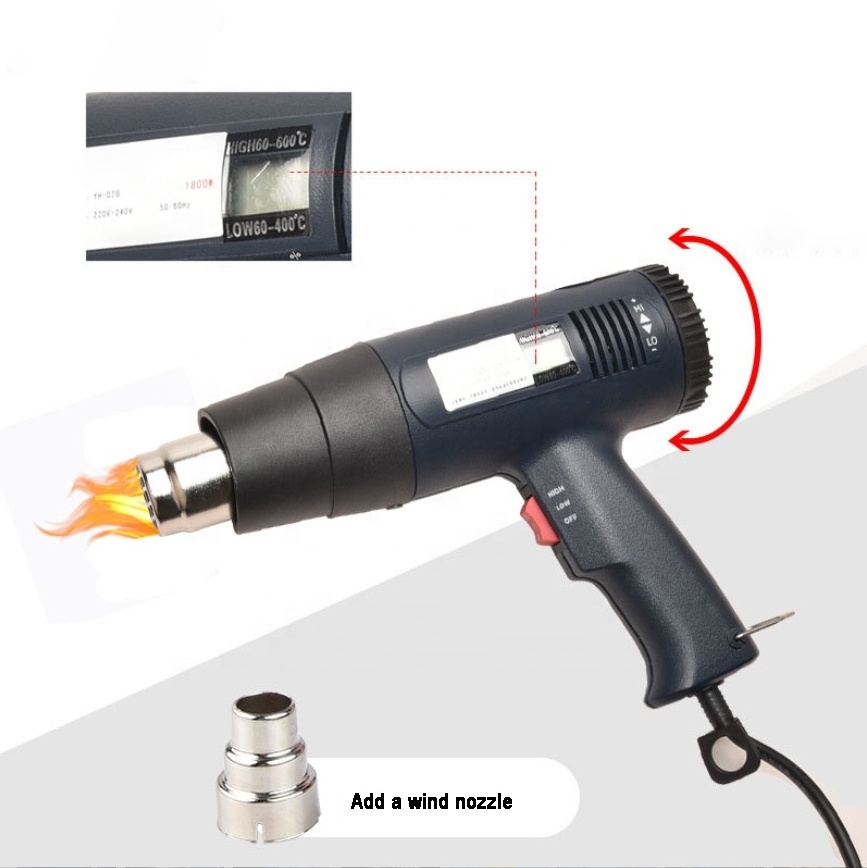 Electric blower soldering shrink wrap heat gun plastic welding mobile rechargeable portable heat gun