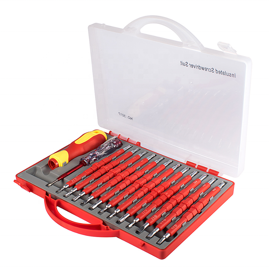 Multifunction electrician insulated Screw Driver Bit Set Resistant To 1000v High Voltage Insulated Screwdriver Bits