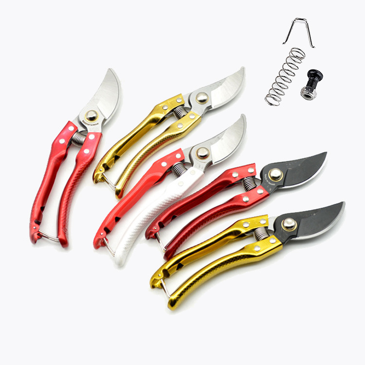 Hot Sale professional garden  fruit tree bypass branch scissors pruner pruning shears gold cutter for indoor plants