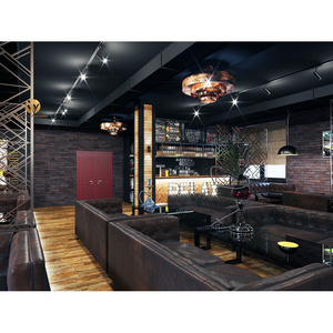 New Hookah Lounge Interior Design Commercial Cigar Lounge Bar Furniture Maker Rustic Bar Restaurant Furniture Factory