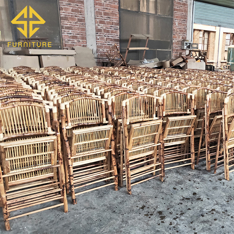 Wholesale Outdoor Wedding Events Used Wood Bamboo Folding Chair