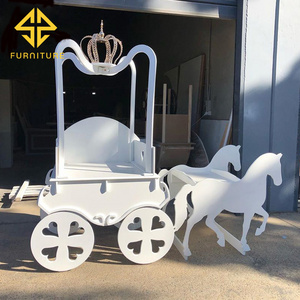 NEW design wedding party Cinderella carriage cake stand wedding decoration cake cart wedding supplies