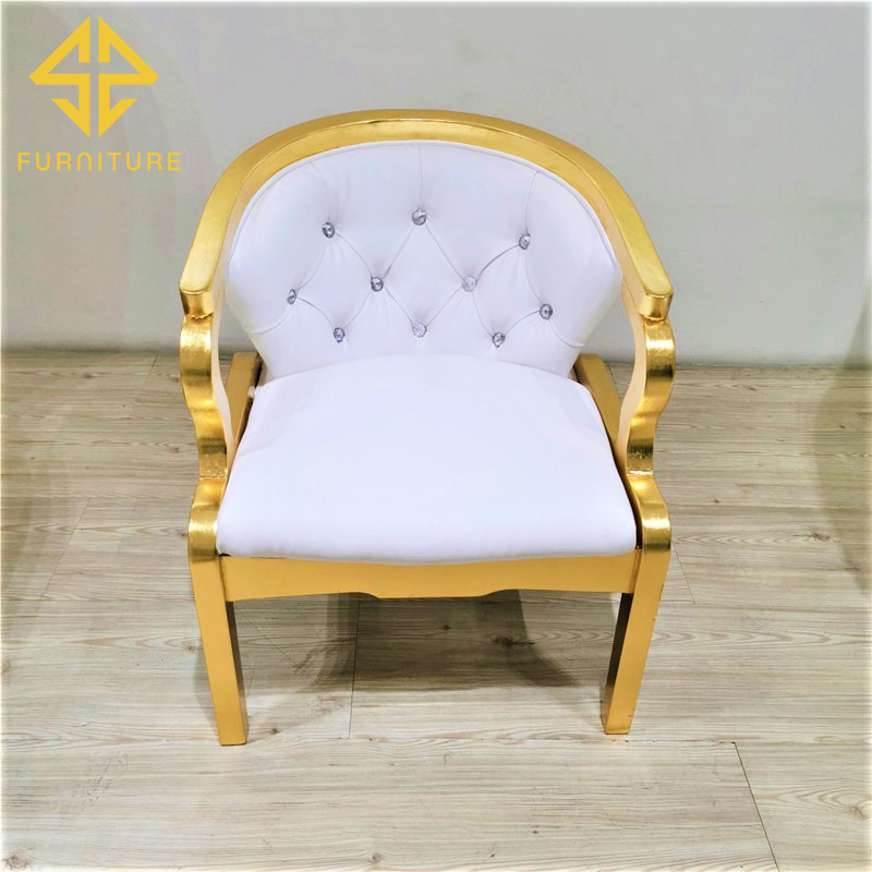 SAWA luxury cute golden kids throne chair for children wedding events used