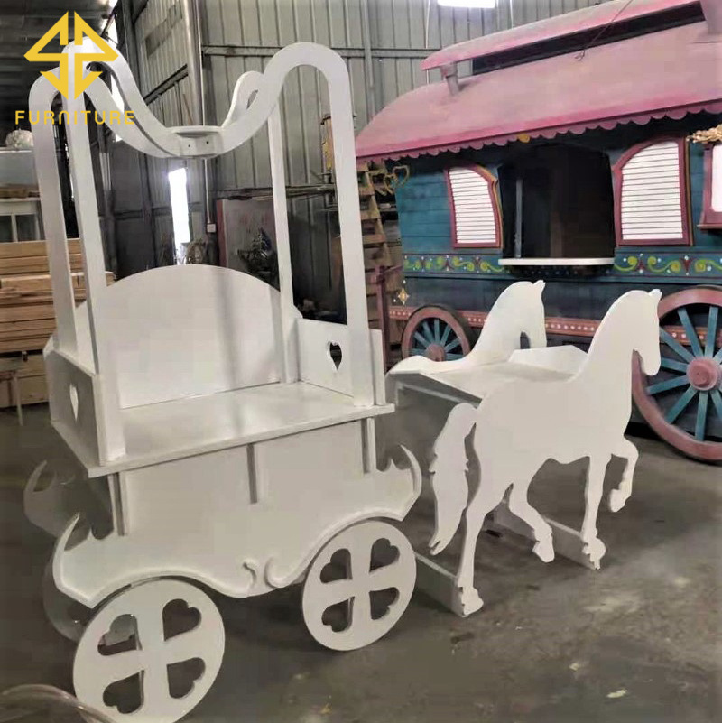 NEW design wedding party Cinderella carriage cake stand wedding decoration cake cart wedding supplies