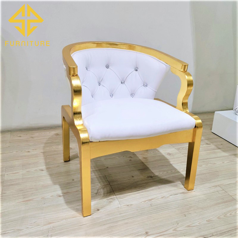 SAWA luxury cute golden kids throne chair for children wedding events used