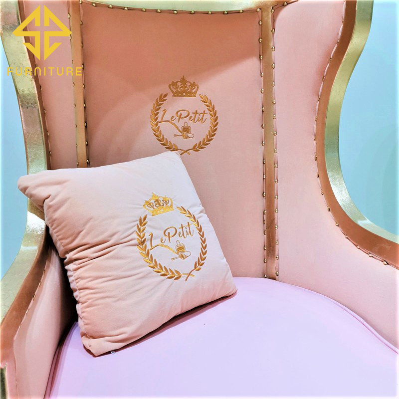 Cute royal pink queen throne wedding bird cage chair for party