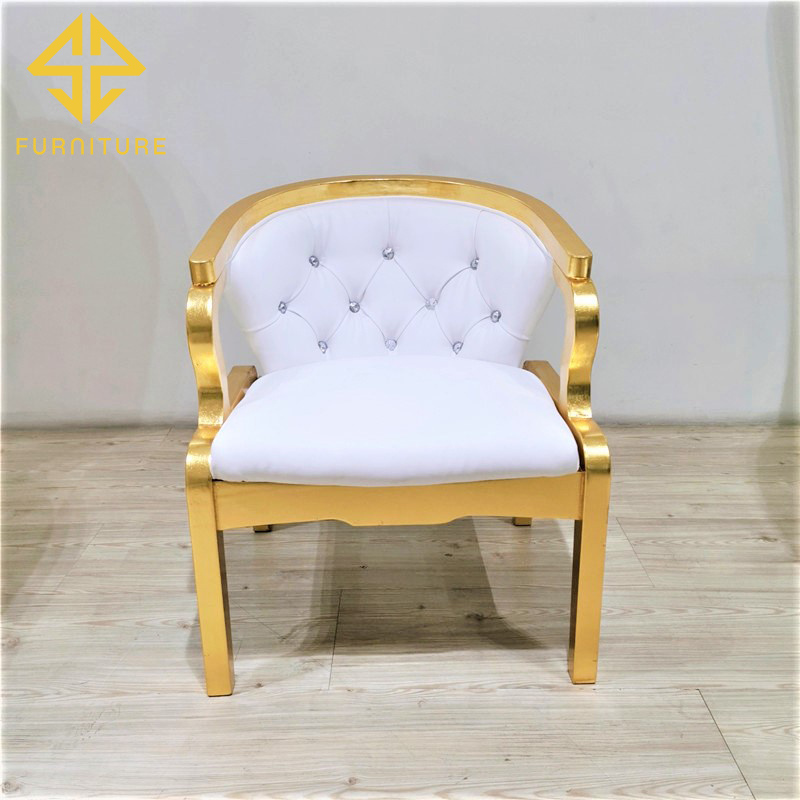 SAWA luxury cute golden kids throne chair for children wedding events used