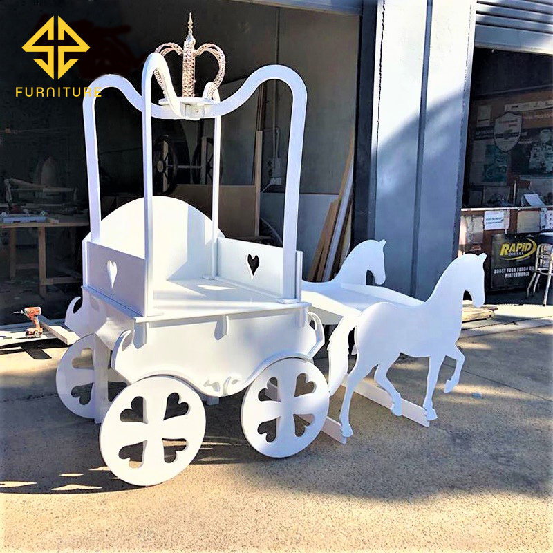 NEW design wedding party Cinderella carriage cake stand wedding decoration cake cart wedding supplies