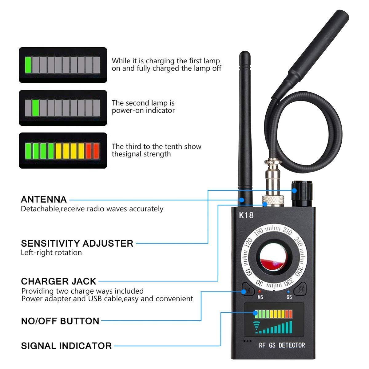 K18 Mini Camera Detector Anti Spy Detector To Protect Privacy Bug Detector