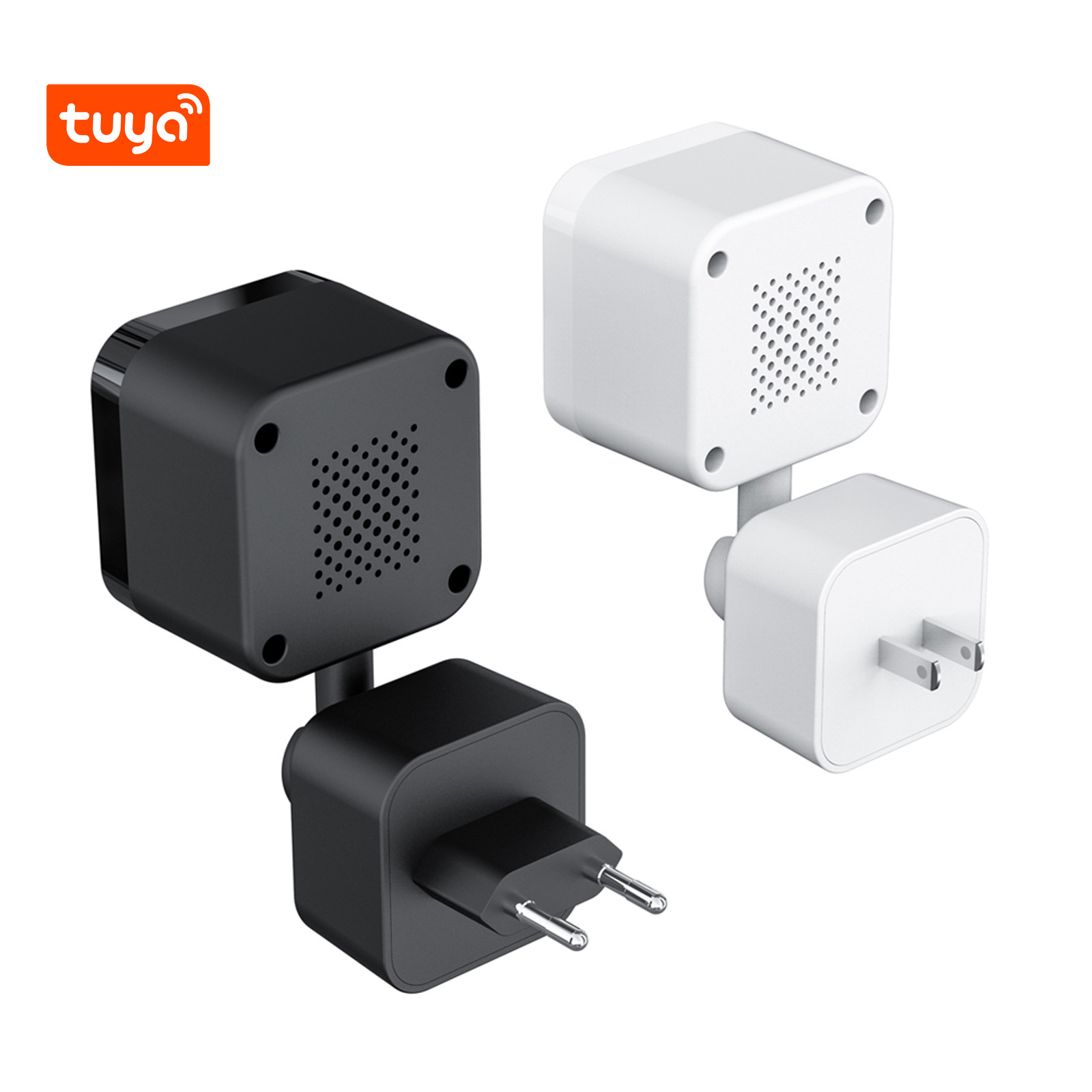 TUYA 2MP Two Way Audio IR Mini CCTV Cube Plug Direct Power Camera Audio Smart Camera With Clock Home Security Camera