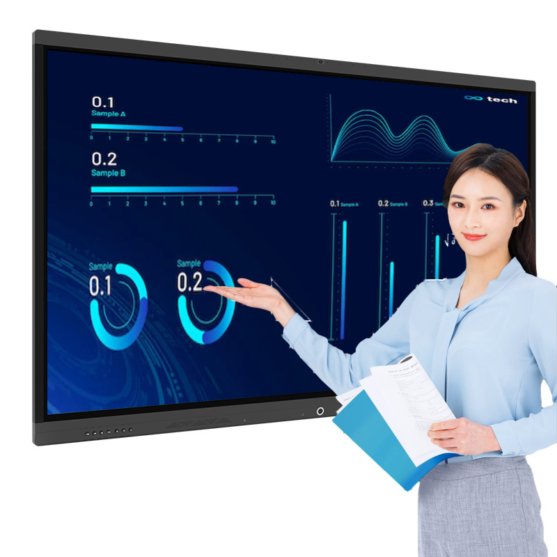 Interactive whiteboard restaurant board 75 inch drawing tools 4k lcd resolution