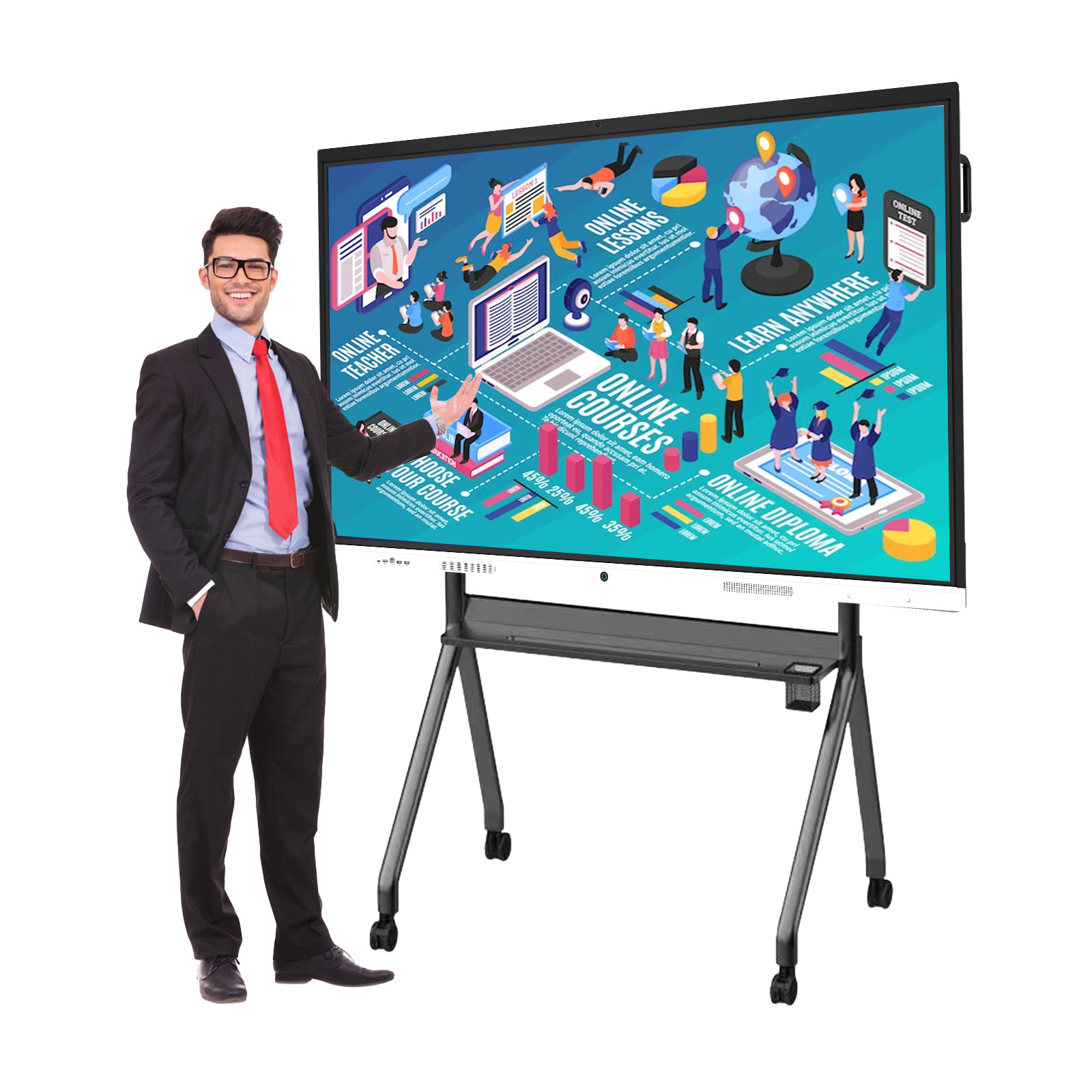 4K LCD Touch Screen Education Electronic Smart Board Factory Direct Sale 86 Inch Pano Redmi Note 12 Pro Max Rhino Board Ceiling