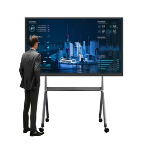 65 Inch 20 Point Multi Touch Interactive Flat Panel Led Tv 65 Inch Interactive Whiteboard Built in 48 Mega + 8 Mic(optional)