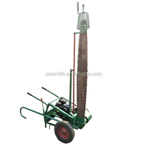 forestry mobile wood slasher machine portable chain sawmill big logs cutting machine