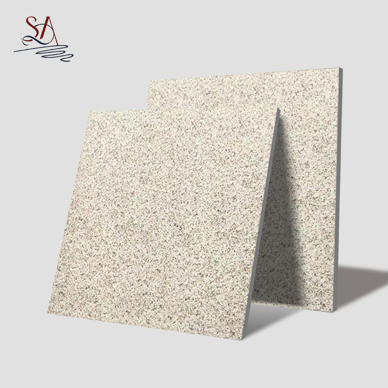 2 Cm Matt Light Yellow Granite Step Tile For Stairs Non Slip Ceramic Floor Anti Slip Nosing Porcelain Tile