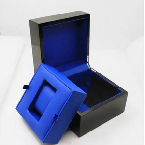 Single Wooden Lock Watch Box Piano Painting White/ black/red/Green Lacquered Custom Logo Luxury Box for watch and strap