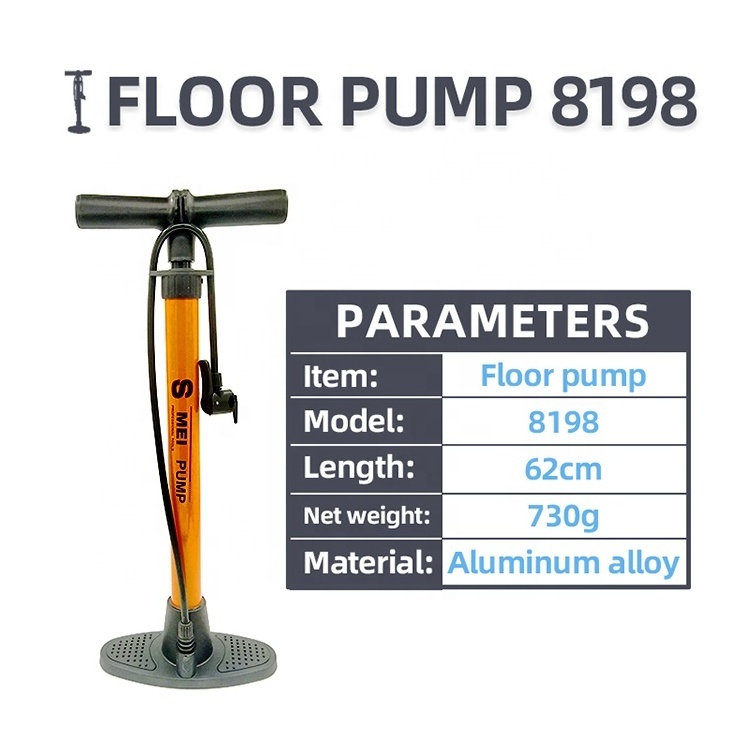 High Pressure Floor Pump Inflator T-shape Handle Ball Pump Basketball Solid Pedal Air Inflator with Schrader & Presta Valve