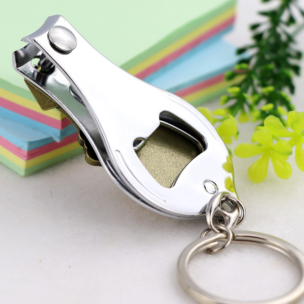 Wholesale Custom Logo Stainless Steel Portable Keychain Nail Cutter Key Chain Nail Clipper