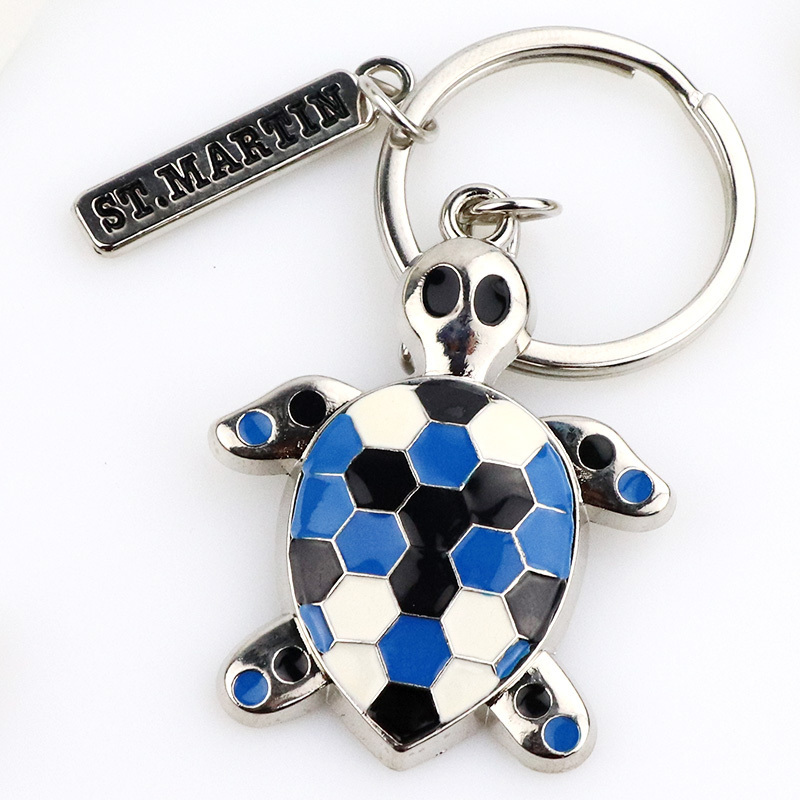 Wholesale Custom Logo 3D Beach Souvenir Marine Animal Metal Sea Turtle Keychain