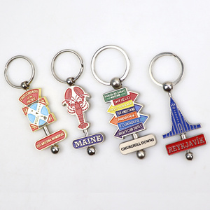 Factory Customized Design Rotate Key Chain Revolve Spinning Souvenir Enamel Metal Keychain