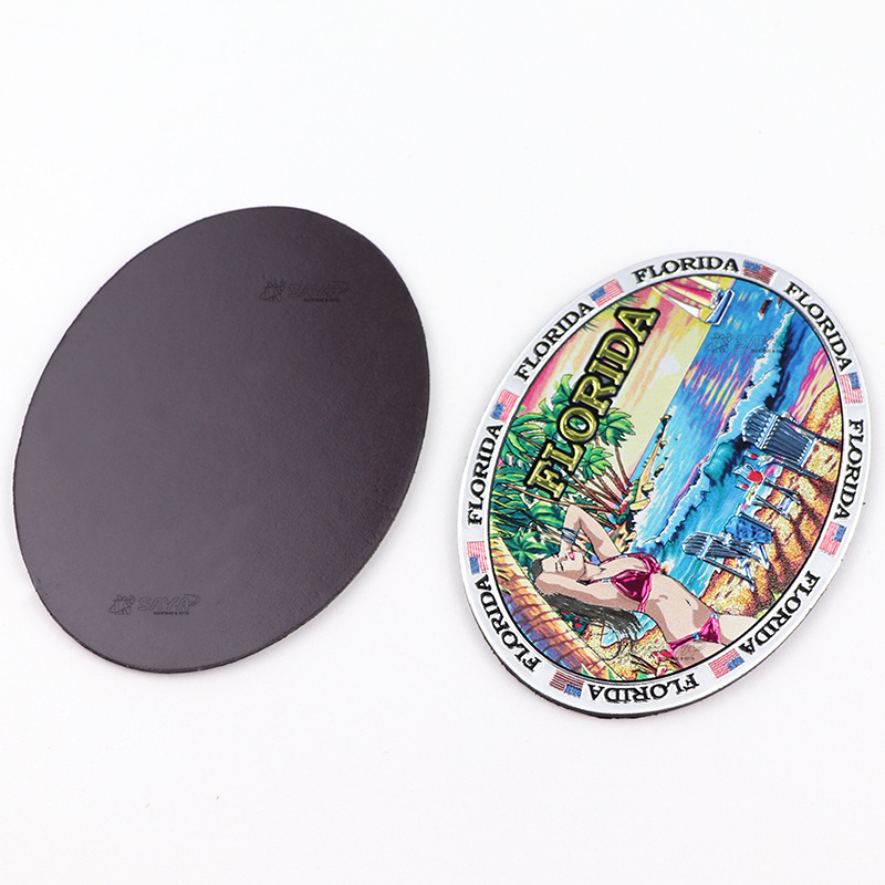 Wholesale customized design Puerto Rico tourist souvenir 3d aluminum foil epoxy soft fridge magnet