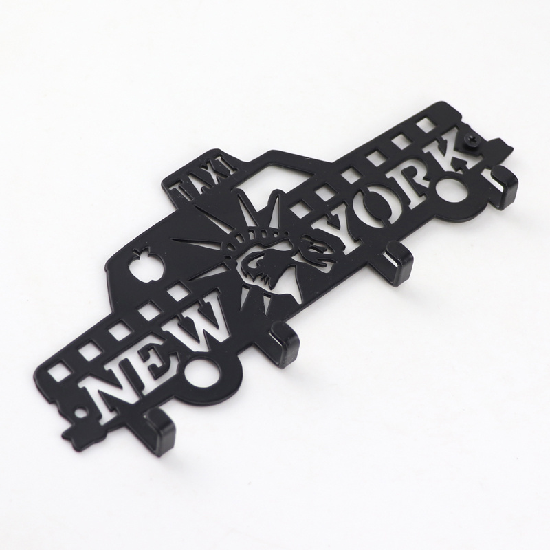 Personalized Design Wall Mounted Rack New York Souvenir Car Shape Metal Key Hook