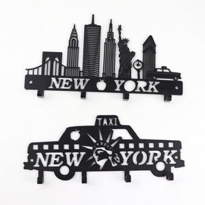 Personalized Design Wall Mounted Rack New York Souvenir Car Shape Metal Key Hook