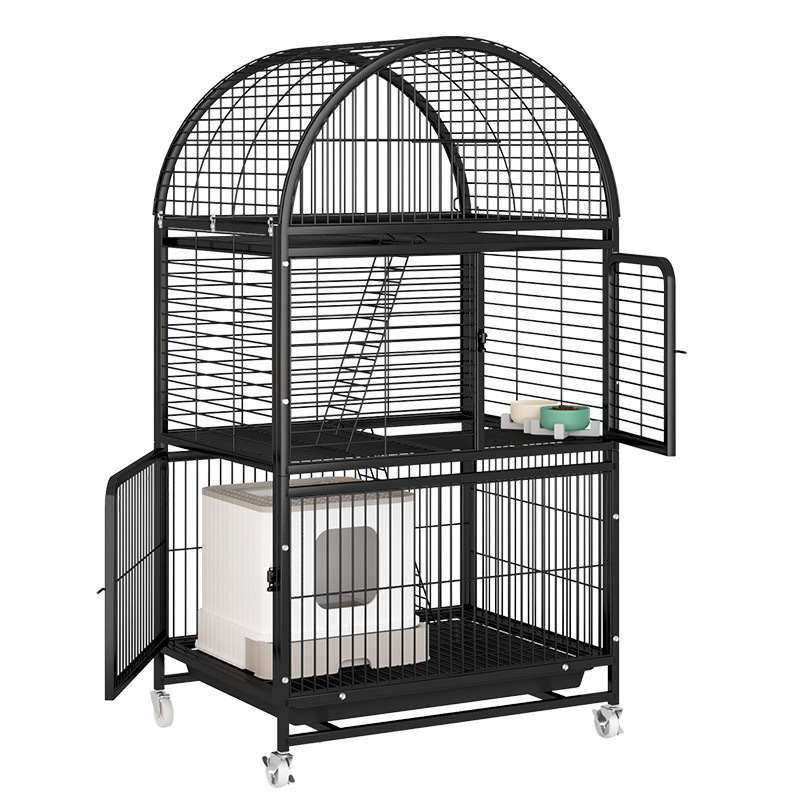 Large Breeding Pet Crate 3 Tier Cat dog Cage Playpen Metal Wire Cat Cages With Wheels For Small Animal