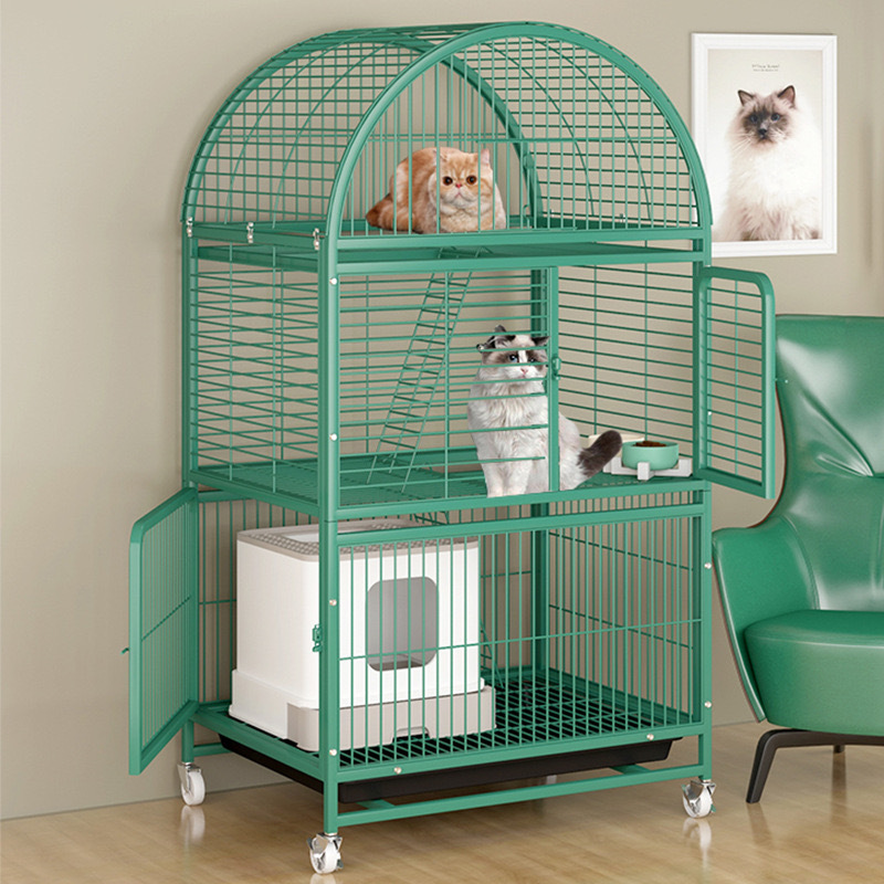 Large Breeding Pet Crate 3 Tier Cat dog Cage Playpen Metal Wire Cat Cages With Wheels For Small Animal