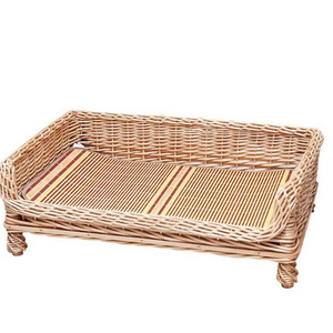 Hand-woven tropical woven rattan oversized cat basket wicker pet sofa rattan dog bed