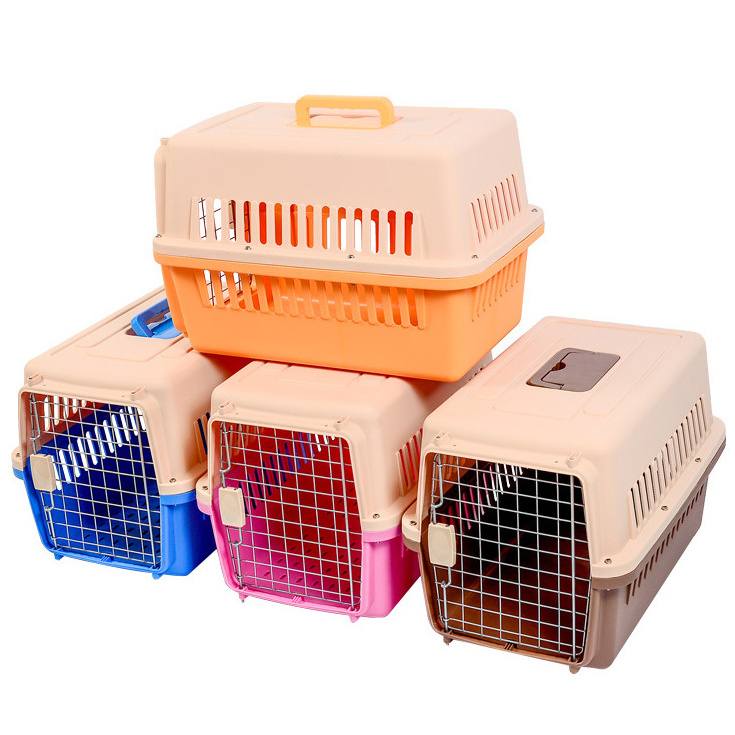 Airline Approved Pet Dog Kennel Shipping Animal Travel Transport Cage Crates Carry Car Carrier Cage