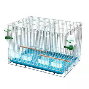 Factory direct sale Multi-Color Parrot Bird Cage With Breeding Door Pet Living House Cage  perch stand and feeder