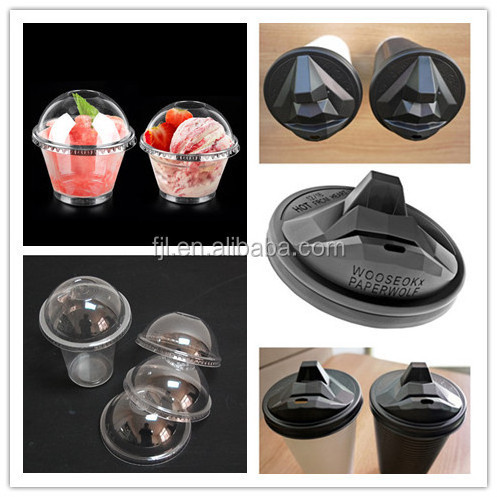 Automatically Fruit Cup Lid Plastic Thermoforming Machines Mini Spoons Making Machine