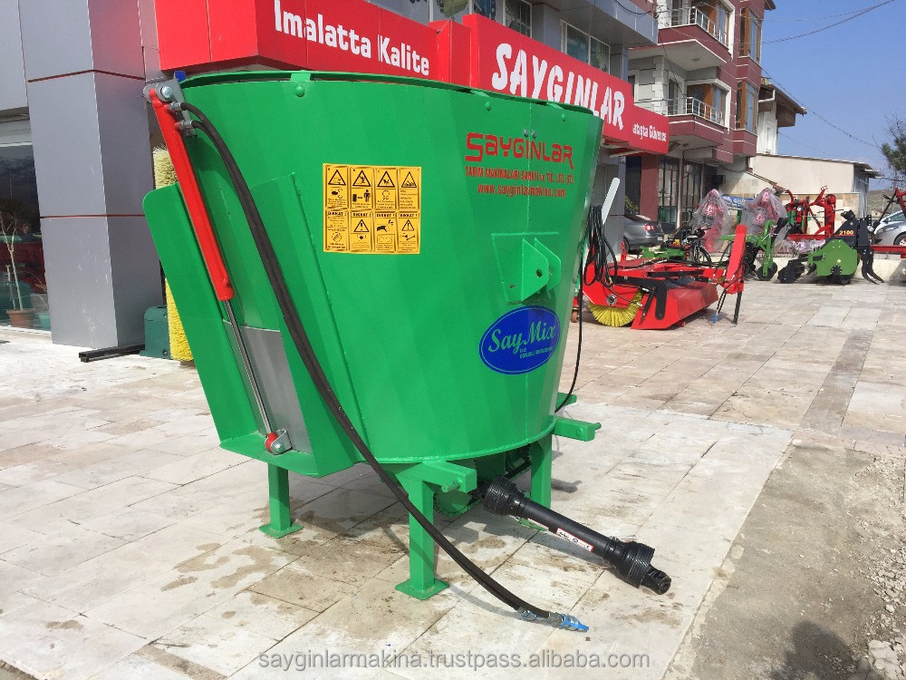 High Effciency Both Electric And Tractor Pto Powered Feed Grinder Mixer For Sale 1.5m3 Vertical Auger Feed Mixer