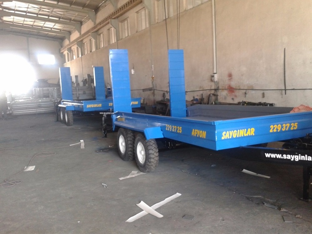 Double and Single Axle Small Car Trailer 4 and 9 Tones Forklift Carriage Trailer