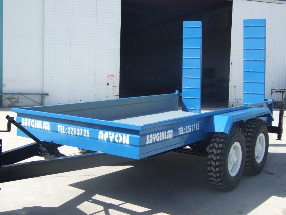 Double and Single Axle Small Car Trailer 4 and 9 Tones Forklift Carriage Trailer