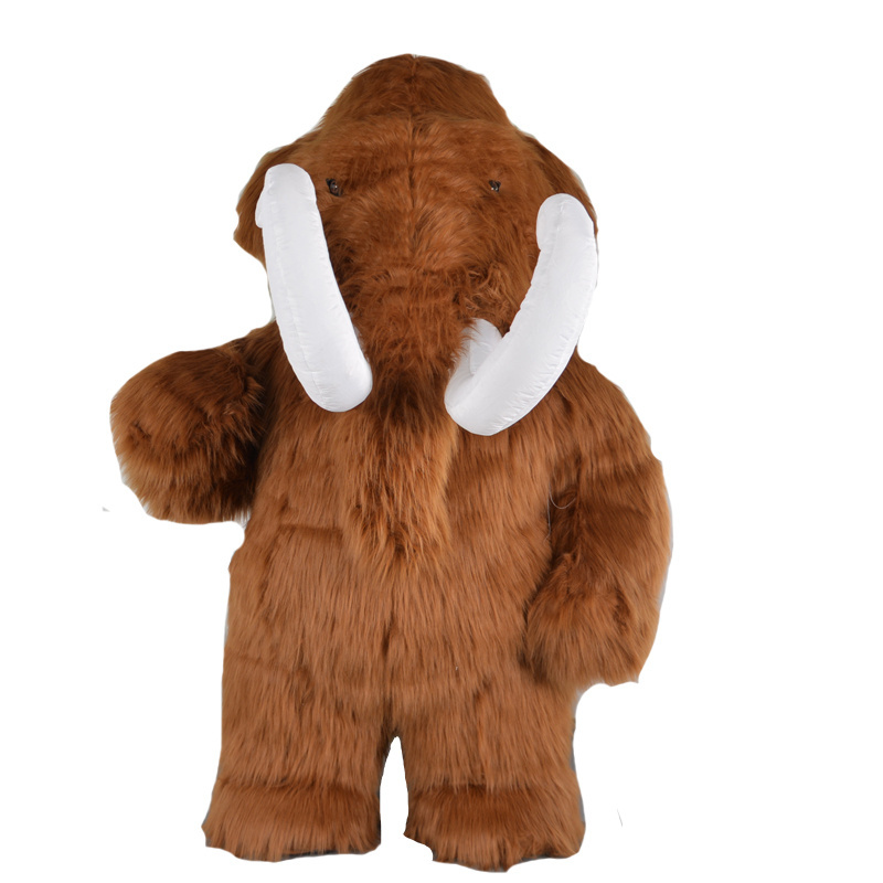 SAYGO Inflatable Plush Mammoth Mascot Costume Fursuit primigenius Promotion Halloween Cosplay Party