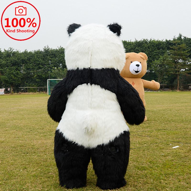 Panda inflatable mascot costume cartoon character