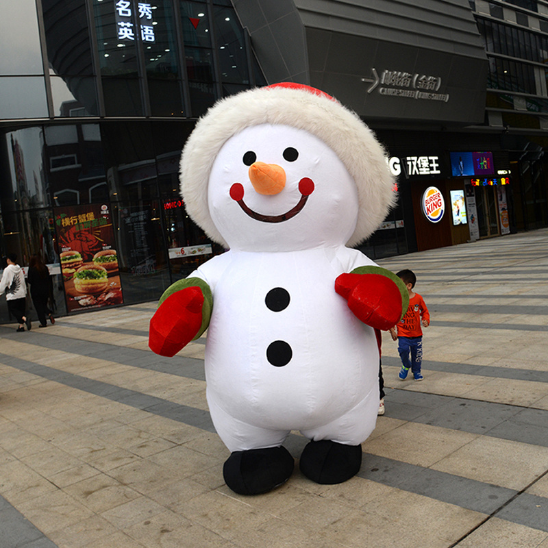 Saygo Hot Sale CE 2M/2.6M Inflatable Santa Claus And Snowman Mascot Costume For Christmas Cosplay