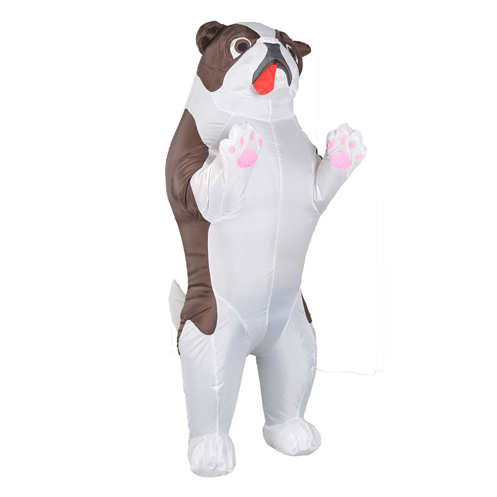 Saygo New Arrivals Adult Size Bulldog Waterproof Cloth Inflatable Cosplay Mascot Costume For Halloween