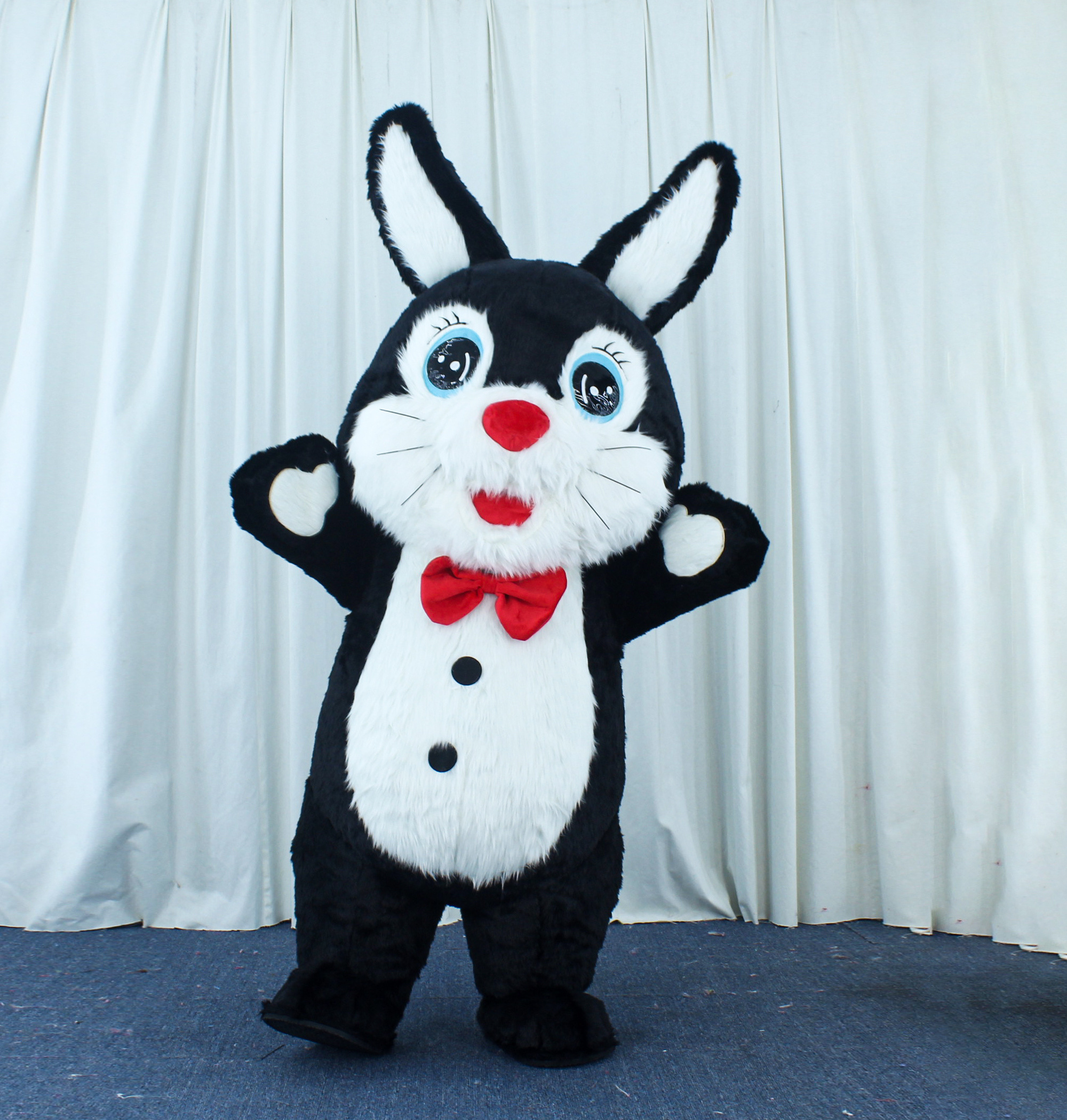 2023 New Inflatable Plush Black Rabbit Mascot Costume for Adult Easter Bunny Unisex Pet Costumes Unicorn Mascot Costumes China