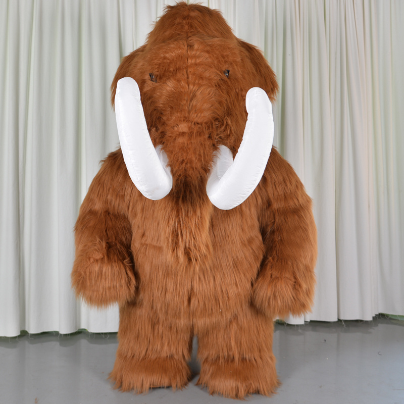 SAYGO Inflatable Plush Mammoth Mascot Costume Fursuit primigenius Promotion Halloween Cosplay Party