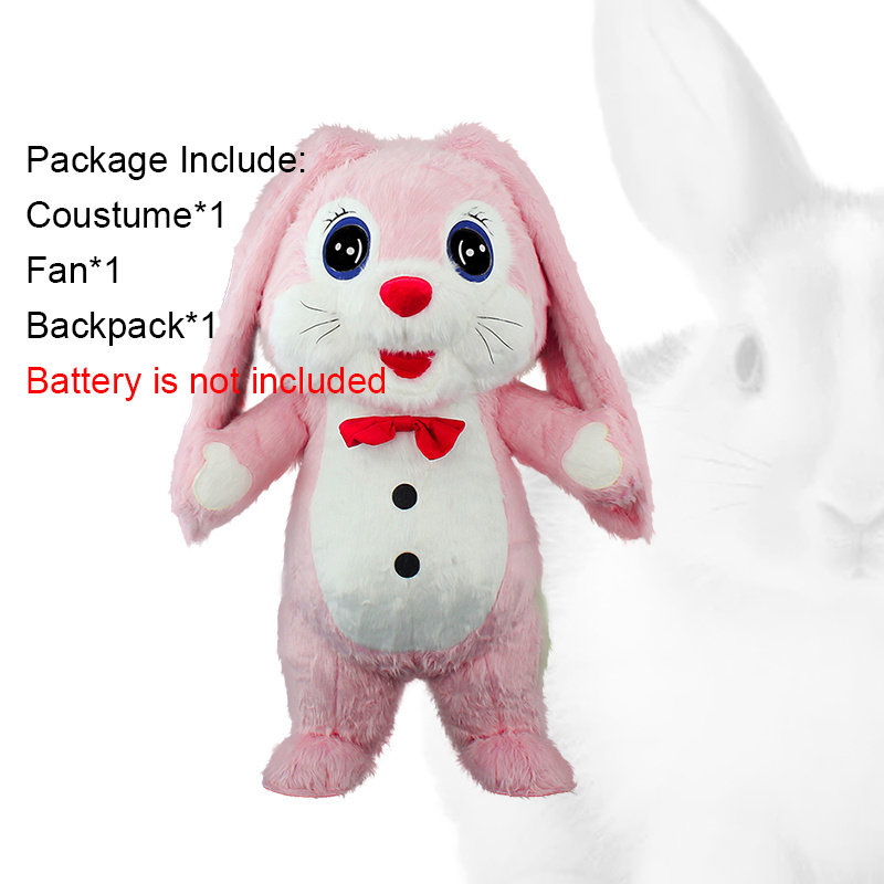 Saygo Best Selling Plush CE 2M/2.6M Inflatable rabbit Cartoon Character Bunny Mascot Costume Cosplay Suit For Adult