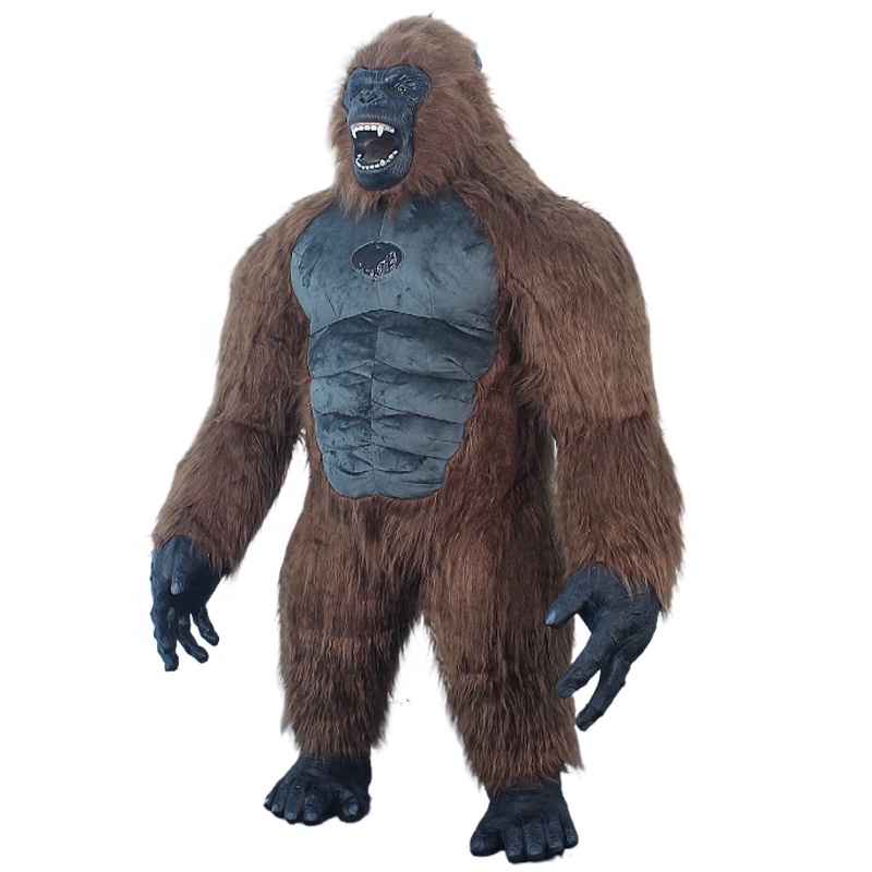 Newest Inflatable moving kingkong gorilla suit mascot costumes for Halloween Party Silica gel