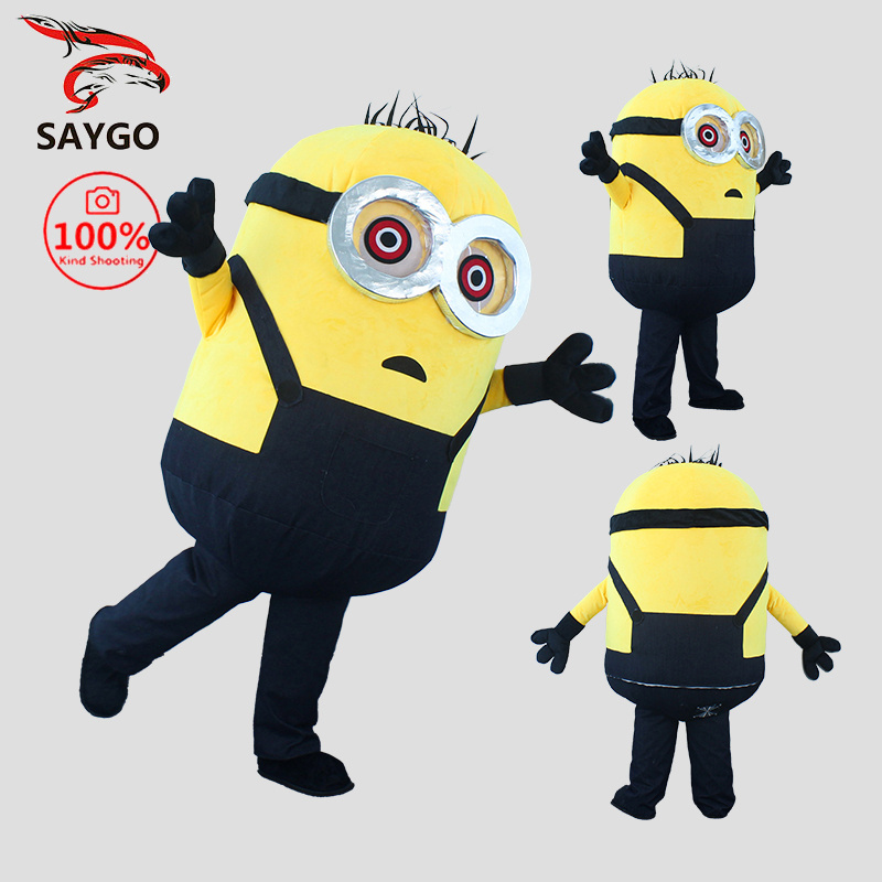 Saygo In Stock CE 2M/2.6M Inflatable Blue Monster Cartoon Character Minion Mascot Costume Cosplay Suit For Christmas